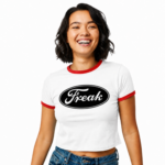 Freak Ringer Tee — Retro Script Graphic Women's T‑Shirt - Image 6