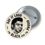 Black and Proud Vintage Style Pin - Image 3