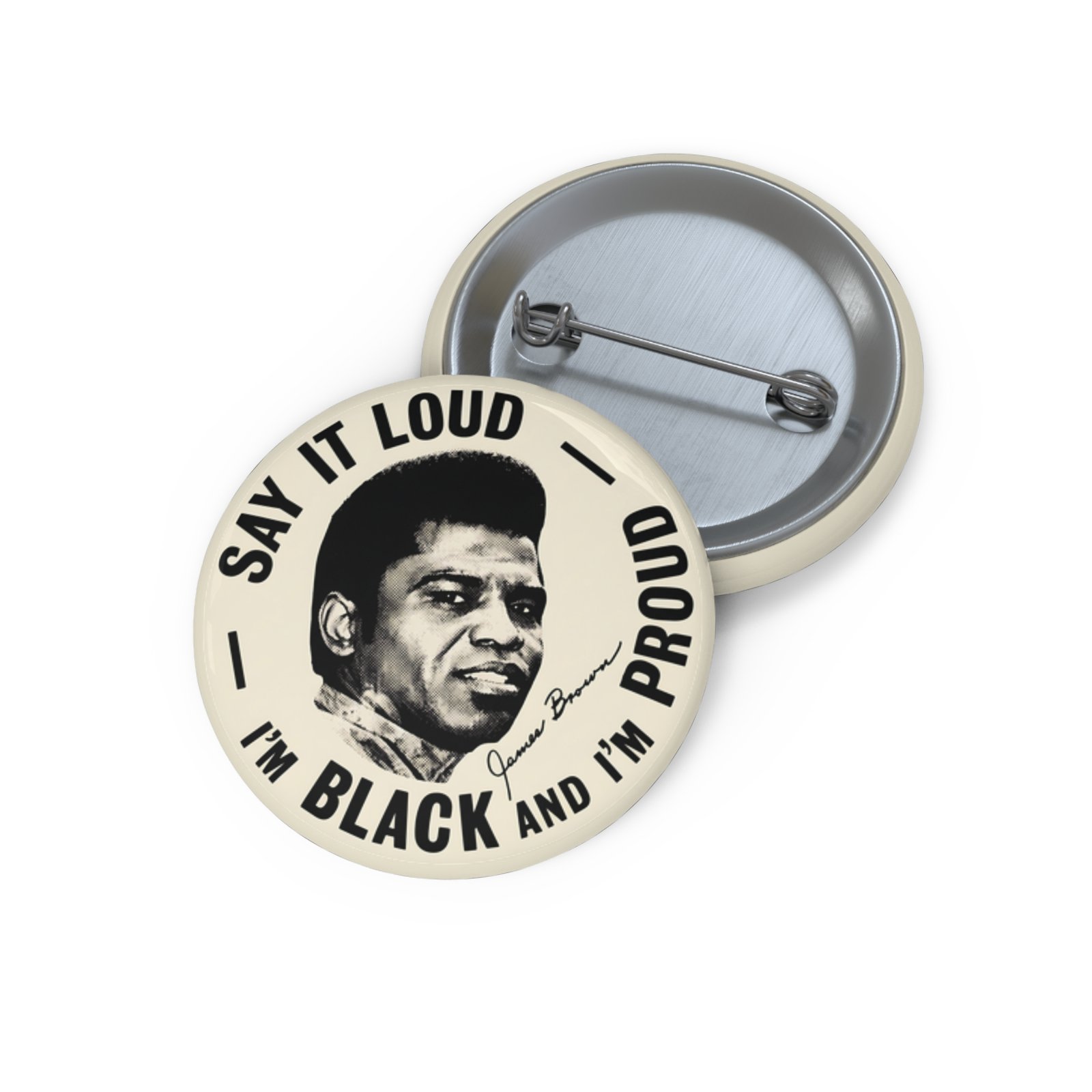 6879570000525441490_2048 Black and Proud Vintage Style Pin - Image 1