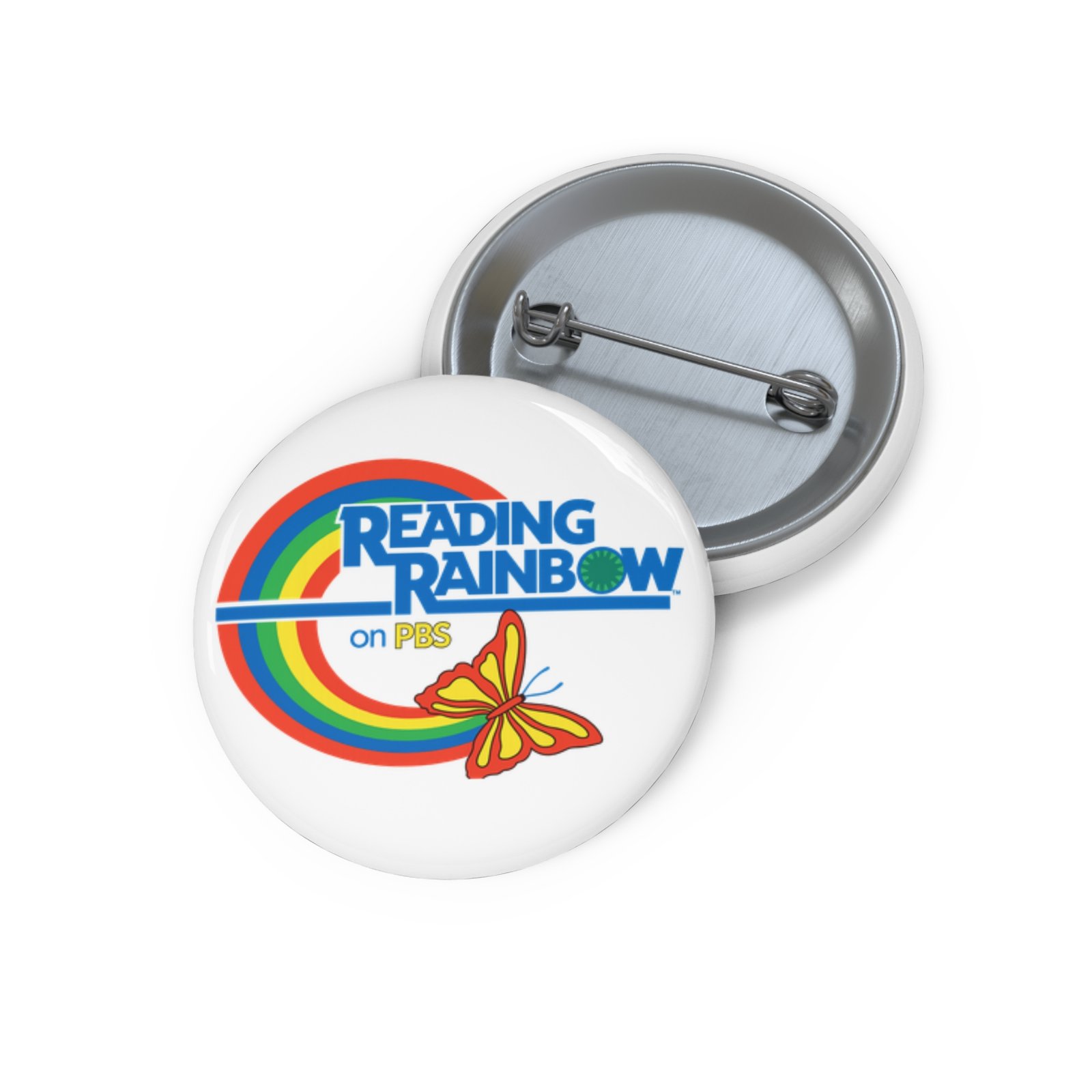743802034488635931_2048 Reading Rainbow Pin Button - Image 1